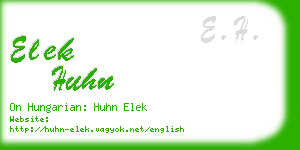 elek huhn business card